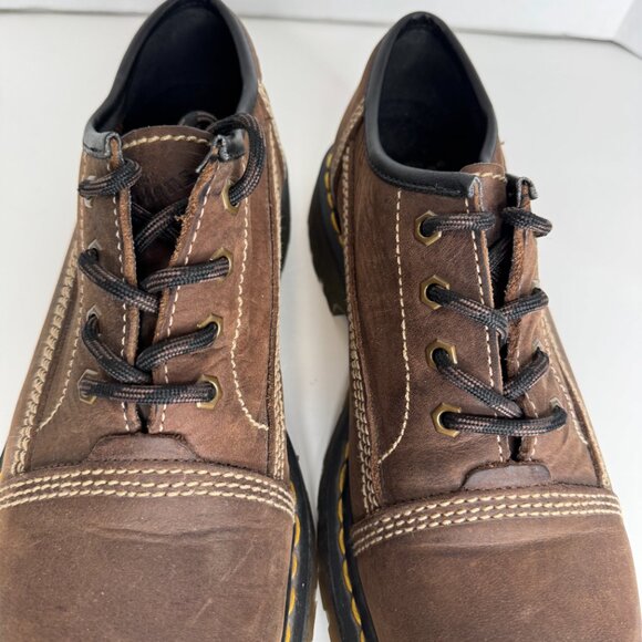 Dr. Marten\'s Brown Leather Lace Up Oxfords Mens 10 Chunky Bouncing Soles Air Cus main image 9
